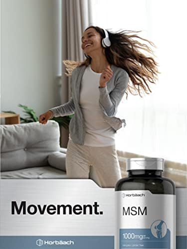 Cápsulas de Suplemento MSM Horbäach | 1000mg | 250 Contenido | Fórmula Sin OGM y Libre de Gluten | Metilsulfonilmetano - imagen 6