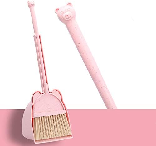 Mini Escoba MAYEV con Recogedor para Niños, Set de Ayuda para el Hogar (Rosa) - imagen 1