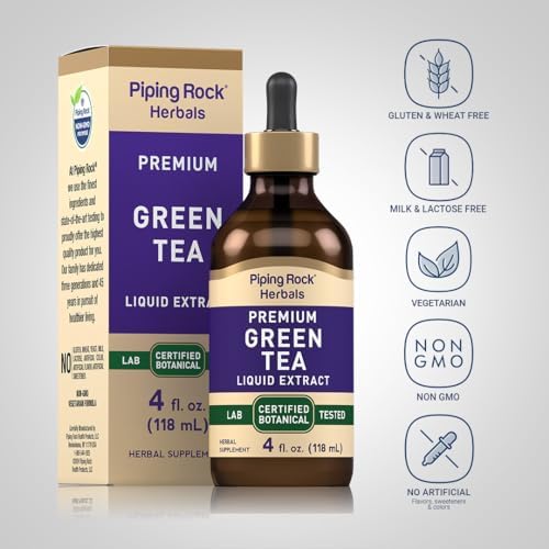 Extracto de Té Verde Líquido Piping Rock | 4 Oz | Suplemento Herbal Premium | Vegetariano | Sin Alcohol | No Transgénico, Sin Gluten - imagen 3