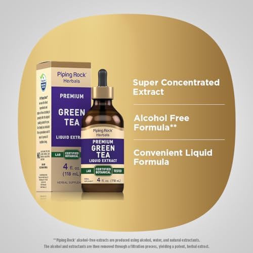 Extracto de Té Verde Líquido Piping Rock | 4 Oz | Suplemento Herbal Premium | Vegetariano | Sin Alcohol | No Transgénico, Sin Gluten - imagen 4