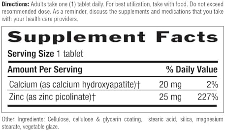 Country Life Zinc Picolinate 25 mg - Suplemento de Zinc de Alta Absorción para Inmunidad, Salud Prostática y Bienestar Celular - 100 Tabletas Veganas - imagen 4