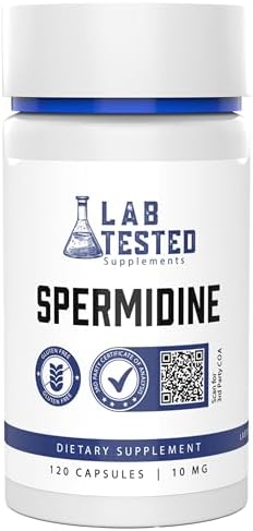 Suplementos Probados en Laboratorio - Suplemento de Spermidina 3HCL - 120 Cápsulas de 10mg - Certificados de Análisis de Terceros por Cada Lote - - imagen 1