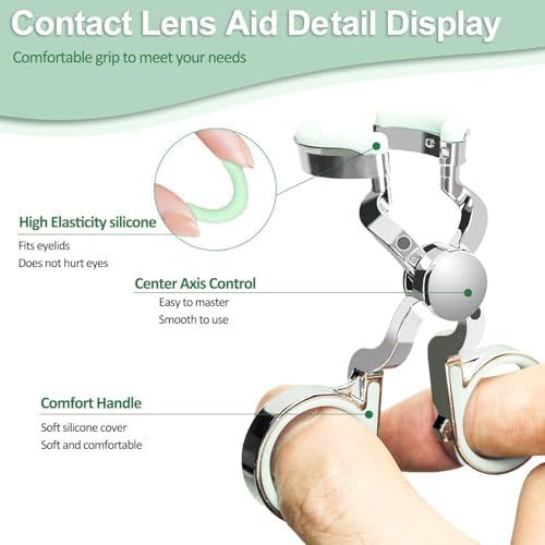 Herramienta Aplicadora de Lentes de Contacto MUNLIT — Pinzas para Retirar Lentes, Inserter de Lentes Esclerales, Estuche y Herramienta de Uso para - imagen 2