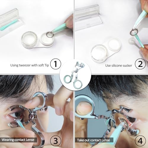 Herramienta Aplicadora de Lentes de Contacto MUNLIT — Pinzas para Retirar Lentes, Inserter de Lentes Esclerales, Estuche y Herramienta de Uso para - imagen 3