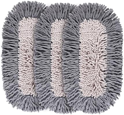 Paquete de 3 Almohadillas de Repuesto de Microfibra CLEANHOME para Trapeador, Lavables y Reutilizables, Ideal para Limpiar Pisos de Madera - imagen 1