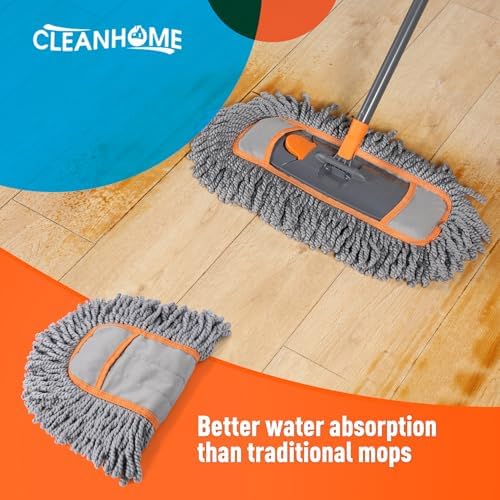 Paquete de 3 Almohadillas de Repuesto de Microfibra CLEANHOME para Trapeador, Lavables y Reutilizables, Ideal para Limpiar Pisos de Madera - imagen 5