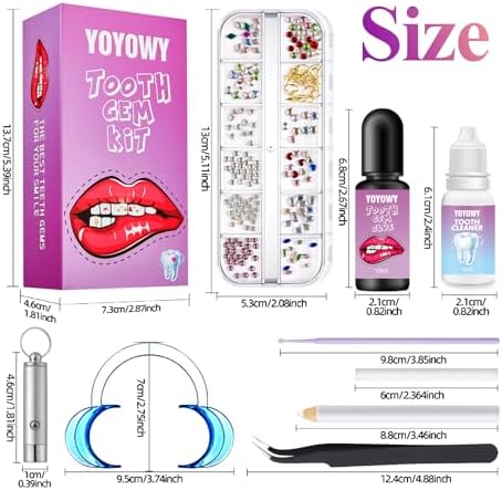 Kit de Joyas para Dientes YOYOWY, Gemas para Dientes con Pegamento y Luz, Kit Profesional DIY para una Sonrisa Brillante y a la Moda - imagen 7