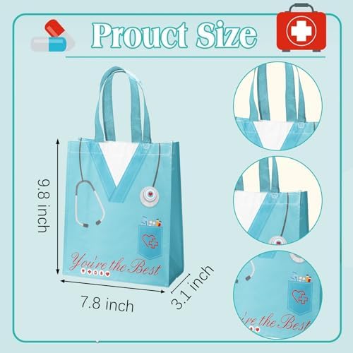 Bolsas de Regalo Reutilizables para Enfermeras Ertyjikg - 20 Piezas, Decoraciones para Fiesta de Graduación 2025, Bolsas de Agradecimiento - imagen 3