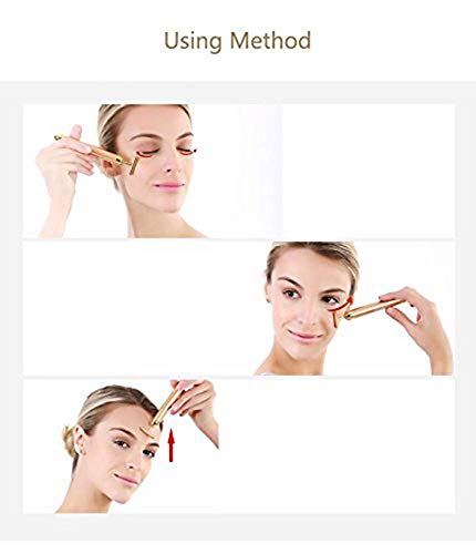 Beauty Bar Masajeador Facial Eléctrico 24k Golden Pulse, Herramienta T-Shape para Piel Sensible, Reafirmante y Elevador - imagen 4
