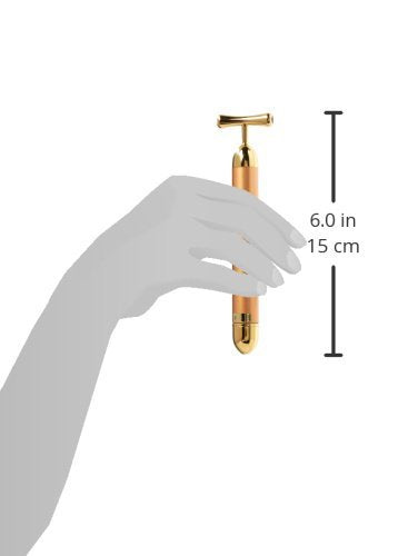 Beauty Bar Masajeador Facial Eléctrico 24k Golden Pulse, Herramienta T-Shape para Piel Sensible, Reafirmante y Elevador - imagen 6