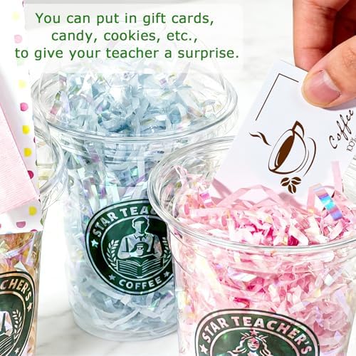 Teyomi Set de 6 Tarjetas de Regalo para Café, Regalos de Agradecimiento para Maestros con Tarjetas Inspiradoras, Ideal para Navidad, Regreso a Clases - imagen 3