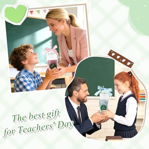 Teyomi Set de 6 Tarjetas de Regalo para Café, Regalos de Agradecimiento para Maestros con Tarjetas Inspiradoras, Ideal para Navidad, Regreso a Clases - imagen 6