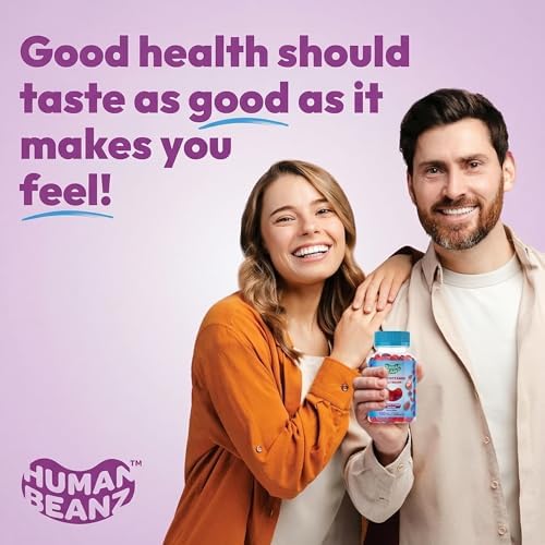 Gomitas de Multivitaminas Human Beanz con Zinc para Hombres y Mujeres, Suplemento Dietético Vegetariano, 120 Jelly Beans Sabor Frutos Rojos, Kosher - imagen 6