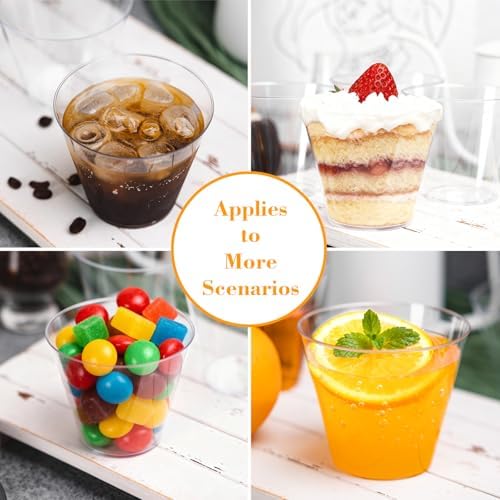 N9R 100 Piezas de Vasos Plásticos Transparentes de 9 oz para Bebidas Frías, Vasos Desechables Resistentes para Fiestas, Bodas y Eventos - imagen 6