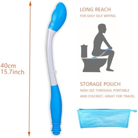 Limpiador de Alcance Largo Plegable - Ayuda para Limpiar la Parte Inferior - Asistente para Higiene Personal - Ayuda para Baño para Personas con - imagen 2