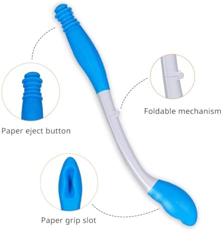Limpiador de Alcance Largo Plegable - Ayuda para Limpiar la Parte Inferior - Asistente para Higiene Personal - Ayuda para Baño para Personas con - imagen 4
