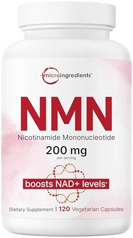 Micro Ingredients NMN 200mg por Porción | 120 Cápsulas Veganas – 60 Porciones | Suplemento de Nicotinamida Mononucleótido | Alternativa a NAD+ y NR, - imagen 1