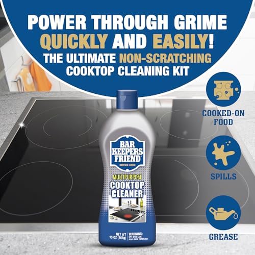 Limpiador de Estufas Bar Keepers Friend (13 oz) - Limpiador y Pulidor de Utensilios (12 oz) para Acero Inoxidable, Olla, Sartén y Parrillas - imagen 2