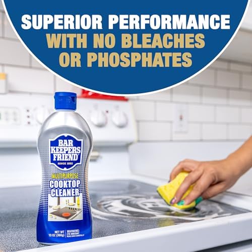 Limpiador de Estufas Bar Keepers Friend (13 oz) - Limpiador y Pulidor de Utensilios (12 oz) para Acero Inoxidable, Olla, Sartén y Parrillas - imagen 4