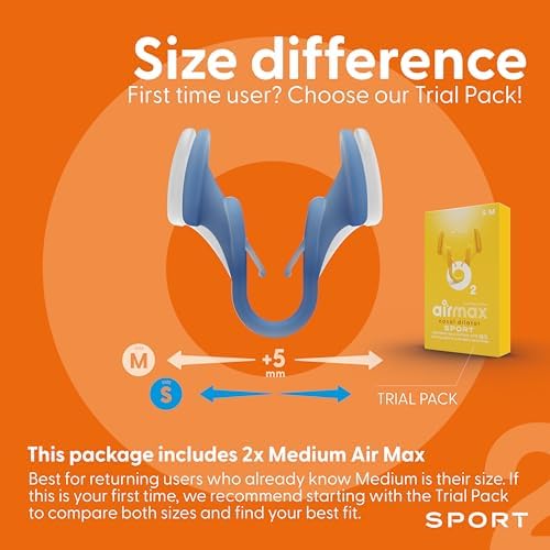 Dilatadores Nasales Deportivos Unisex Airmax - Paquete de Dos - Ayuda para Respirar Cómoda y Segura - Mejora el Flujo de Aire - Transparente - Mediano - imagen 7