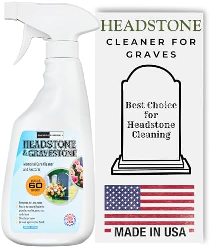 Limpiador Riverside Essentials de 16 oz para lápidas y tumbas - Solución efectiva para restaurar y proteger memoriales - Seguro para todo tipo de - imagen 1