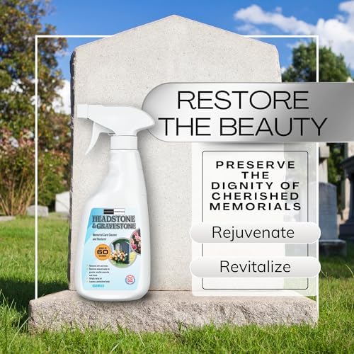 Limpiador Riverside Essentials de 16 oz para lápidas y tumbas - Solución efectiva para restaurar y proteger memoriales - Seguro para todo tipo de - imagen 3