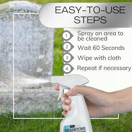 Limpiador Riverside Essentials de 16 oz para lápidas y tumbas - Solución efectiva para restaurar y proteger memoriales - Seguro para todo tipo de - imagen 4