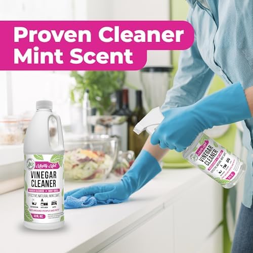 Limpiador de Vinagre Mighty Mint, Multiusos para Superficies del Hogar, Aroma Natural a Menta, 32 oz - imagen 3