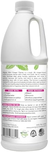 Limpiador de Vinagre Mighty Mint, Multiusos para Superficies del Hogar, Aroma Natural a Menta, 32 oz - imagen 7