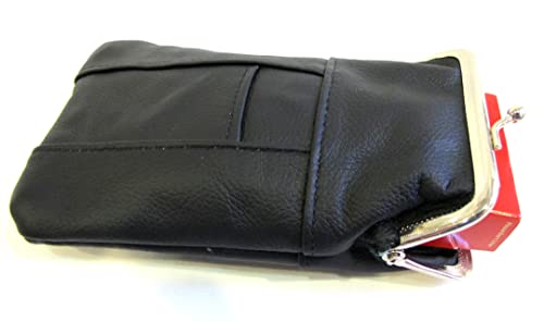 Estuche para Cigarrillos de Cuero 100% Genuino con Encendedor, Cierre de Metal, Diseño Delgado y Duradero - NEGRO - imagen 6
