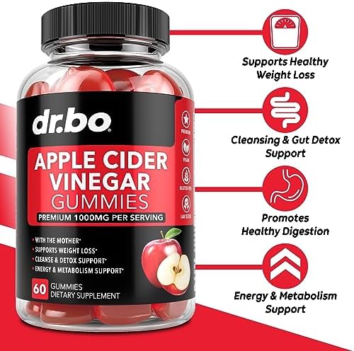Gomitas de Vinagre de Sidra de Manzana ACV - Soporte Natural para Pérdida de Peso, Desintoxicación y Salud Digestiva - 1000MG con La Madre - imagen 2