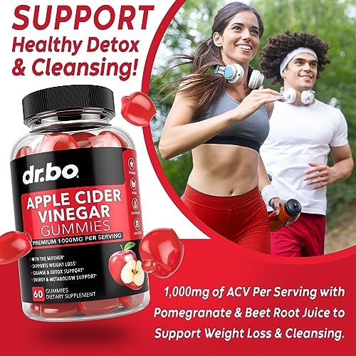 Gomitas de Vinagre de Sidra de Manzana ACV - Soporte Natural para Pérdida de Peso, Desintoxicación y Salud Digestiva - 1000MG con La Madre - imagen 3