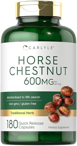 Extracto de Castaño de Indias Carlyle | 600mg | 180 Cápsulas | Suplemento Herbal | Sin OGM, Libre de Gluten - imagen 1