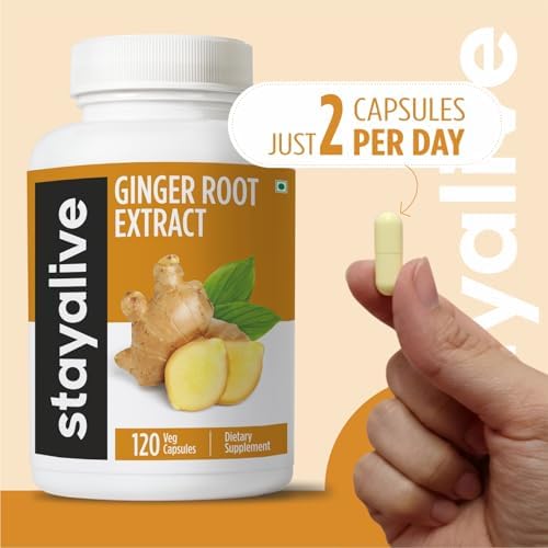 Cápsulas de Jengibre Puro STAY ALIVE 1000mg, Extracto 10:1 con 5% Gingeroles, 120 Píldoras, Suplemento Vegano, Sin OGM y Sin Gluten - imagen 7