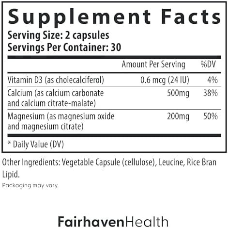 Suplemento de Calcio y Magnesio Fairhaven Health Peapod con Vitamina D3 para Embarazo y Salud Femenina | Libre de Gluten y Lácteos | Suministro para - imagen 4