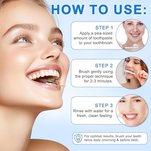 Pasta de Dientes de Hidroxiapatita, Cuidado del Esmalte, 2 Paquetes de 8.46 Oz, Menta Natural para Mayor Frescura, Fórmula No Irritante para Dientes - imagen 6