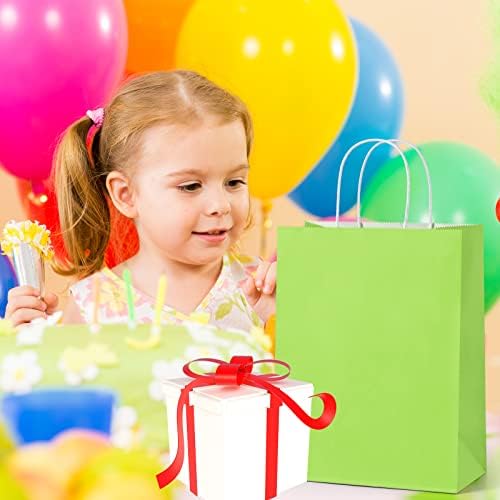 Bolsa de Papel Kraft BagDream 24 Piezas 10x5x13 con Asas en Colores Arcoíris para Fiestas, Bodas, Baby Shower, Cumpleaños y Regalos - imagen 4