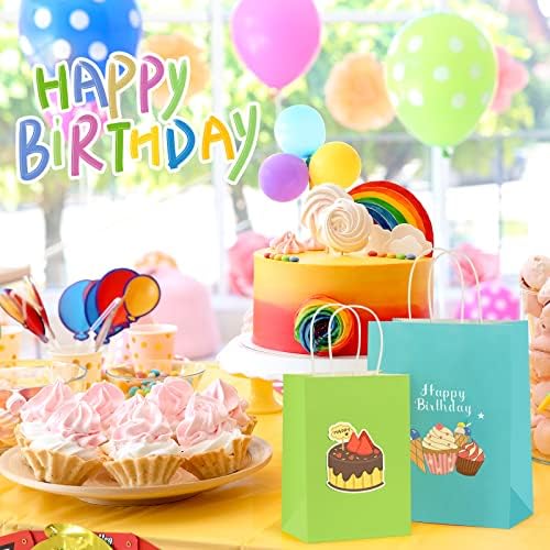 Bolsa de Papel Kraft BagDream 24 Piezas 10x5x13 con Asas en Colores Arcoíris para Fiestas, Bodas, Baby Shower, Cumpleaños y Regalos - imagen 5