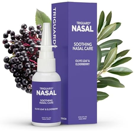Spray Nasal TriGuard Plus con Plata Coloidal, Extracto de Hoja de Olivo y Extracto de Saúco | Tratamiento para Senos Nasales, 60ml, Hecho en EE. UU. - imagen 1