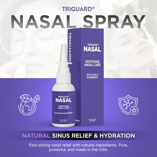 Spray Nasal TriGuard Plus con Plata Coloidal, Extracto de Hoja de Olivo y Extracto de Saúco | Tratamiento para Senos Nasales, 60ml, Hecho en EE. UU. - imagen 2