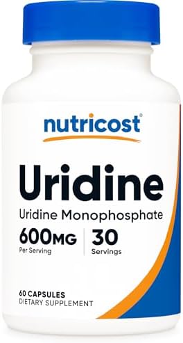 Nutricost Uridina Monofosfato (UMP) 60 Cápsulas, 600 mg por Porción - Vegano, 30 Porciones - imagen 1