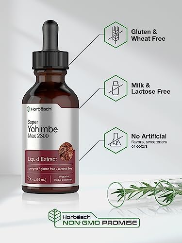 Extracto Líquido de Corteza de Yohimbe Horbäach | 2 Fl Oz | Suplemento para Hombres y Mujeres | Tintura sin Alcohol | Vegetariano, No Transgénico y - imagen 4