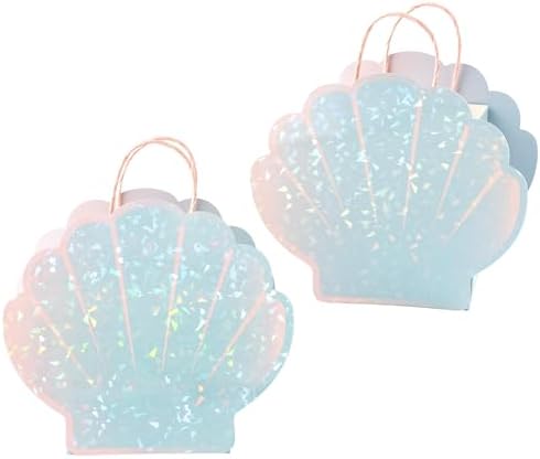 Decoraciones de Fiesta de Sirena Cheerland - Bolsas de Regalo de Concha para Cumpleaños Bajo el Mar, 8 Piezas, Tema Acuático y Playero - imagen 4