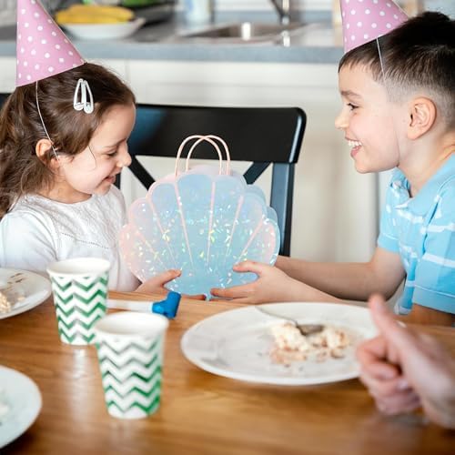Decoraciones de Fiesta de Sirena Cheerland - Bolsas de Regalo de Concha para Cumpleaños Bajo el Mar, 8 Piezas, Tema Acuático y Playero - imagen 6