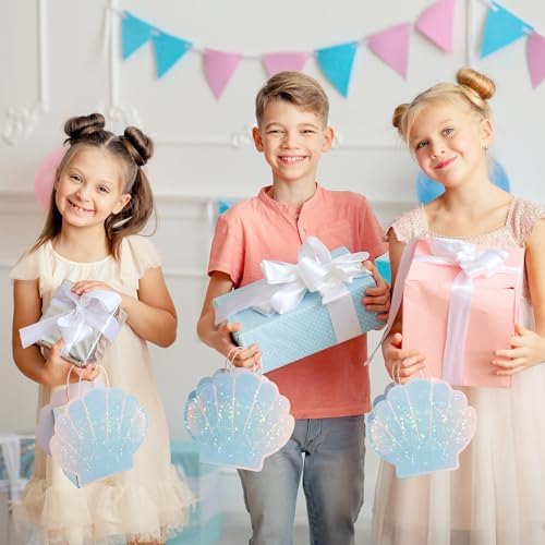 Decoraciones de Fiesta de Sirena Cheerland - Bolsas de Regalo de Concha para Cumpleaños Bajo el Mar, 8 Piezas, Tema Acuático y Playero - imagen 7
