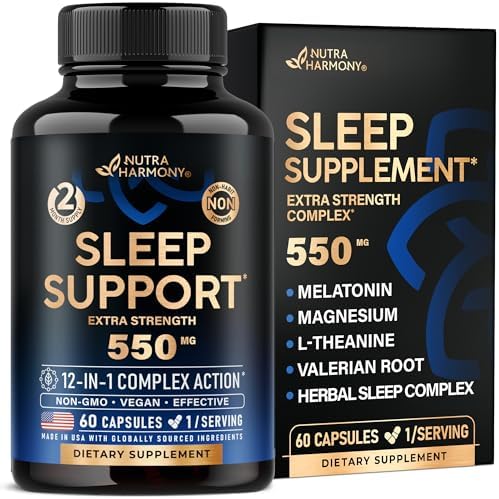 Píldoras para Dormir Adultos 550mg - Melatonina 3mg | Raíz de Valeriana | L-Teanina | Magnesio - Suplemento Natural para Dormir - No Crea Dependencia - imagen 1