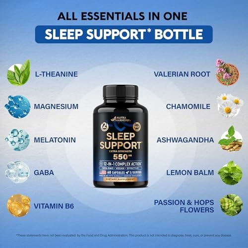 Píldoras para Dormir Adultos 550mg - Melatonina 3mg | Raíz de Valeriana | L-Teanina | Magnesio - Suplemento Natural para Dormir - No Crea Dependencia - imagen 5