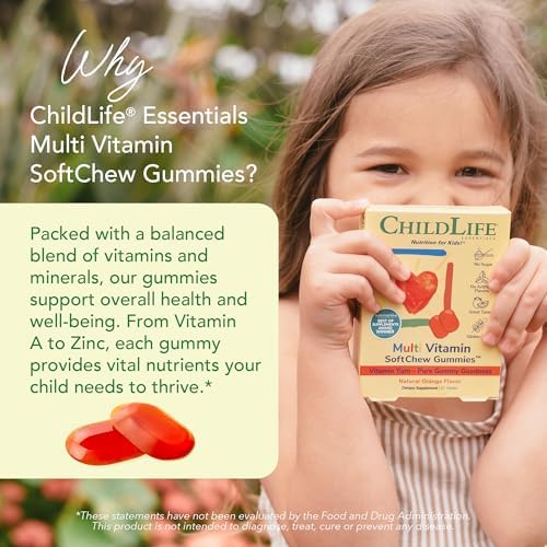 CHILDLIFE ESSENTIALS Gomas Masticables Multivitamínicas para Niños - Vitaminas Infantiles, Suplementos para Niños, Sabor Naranja Natural, 27 Tabletas - imagen 3