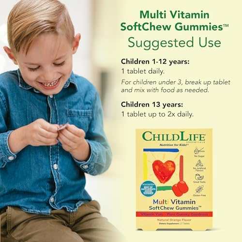 CHILDLIFE ESSENTIALS Gomas Masticables Multivitamínicas para Niños - Vitaminas Infantiles, Suplementos para Niños, Sabor Naranja Natural, 27 Tabletas - imagen 7