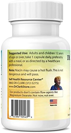 Suplemento de Niacina (Vitamina B3) Dr. Clark – 25mg, 100 Cápsulas de Gelatina, Apoya la Circulación y Niveles Saludables de Colesterol - imagen 5